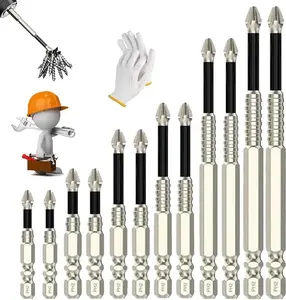 Impact wrench drill bit set, high magnetic screwdriver drill bit, K5 impact-resistant and non-slip drill bit, titanium alloy impact-resistant non-slip cross head