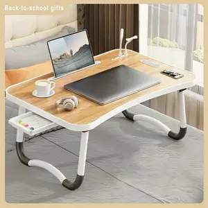 Ultra Large Portable Laptop Bed Table – Multi-Use Desk with USB Ports, Cooling Fan, LED Light & Storage Drawer – Great for Reading, Writing, Eating & Working – Ideal Gift for Holidays & All Seasons