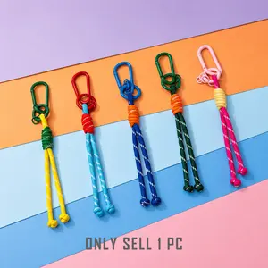 Mini Rope Charm Lanyard, Cute Clip-On Phone Charm Keychain, Braided Cord Strap for Bags, Keys, Pouches, Backpacks & Plush Toys, 5 Colors