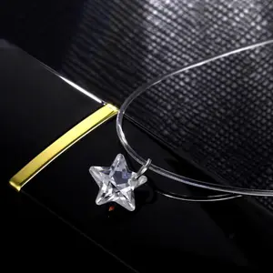 Invisible Chain Necklace - Tiny Little Star