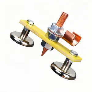 Strong Magnetic Welding Ground Clamp Large Suction Copper Tail Fast Setup Welding Magnet Head Professional Metalworking Tools Stable Grounding Artifact