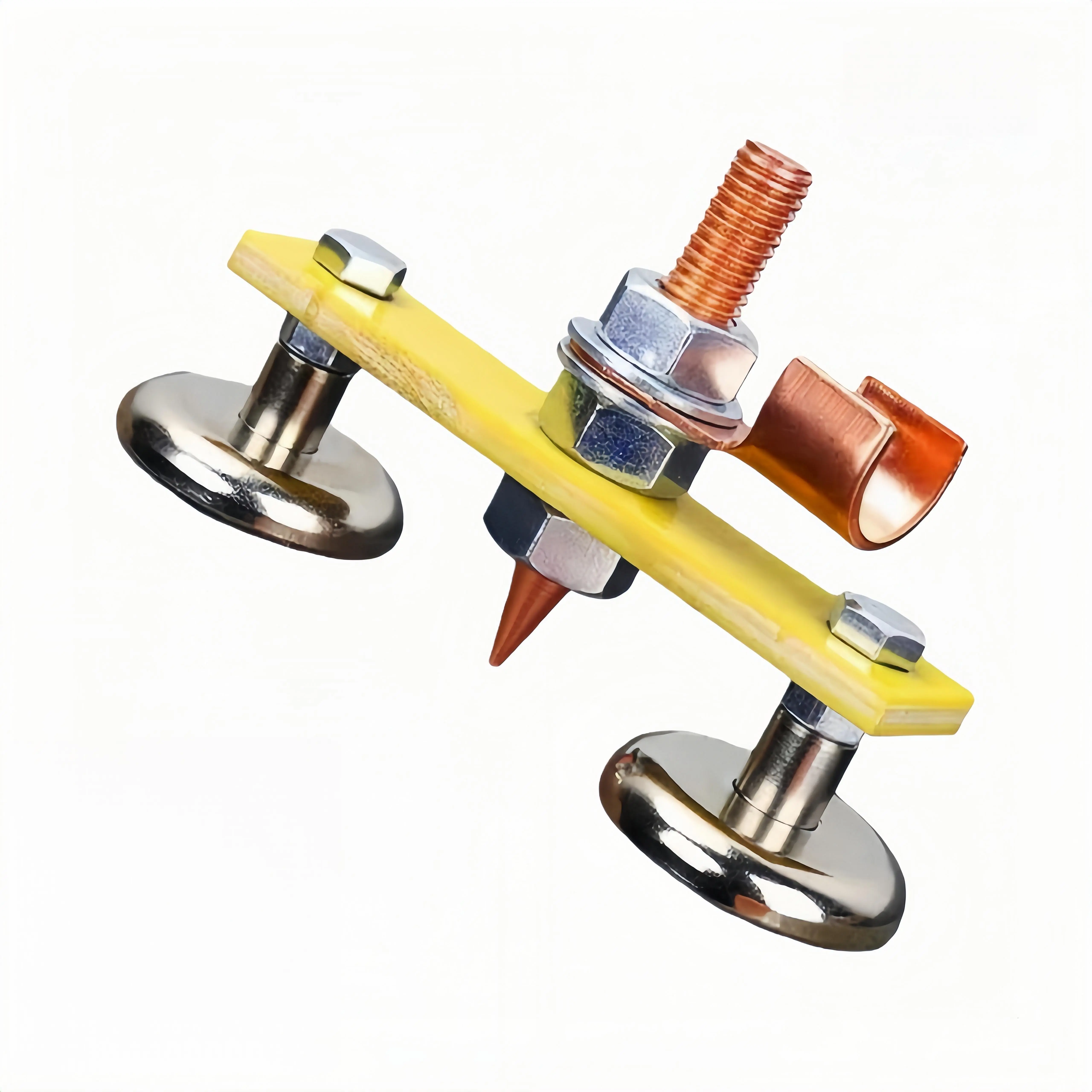 Welding Ground Clamp, Welding Accessories with Strong Magnetic Head, Large Suction Copper Tail, Secure Grip, Quick Install, Enhances Safety, Saves Time, Stable Grounding for Professional Metalworking Artisans, Fast Setup Welding Magnet Head