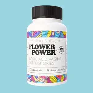 Flower Power Boric Acid Suppositories (30ct/ea) probiotics women