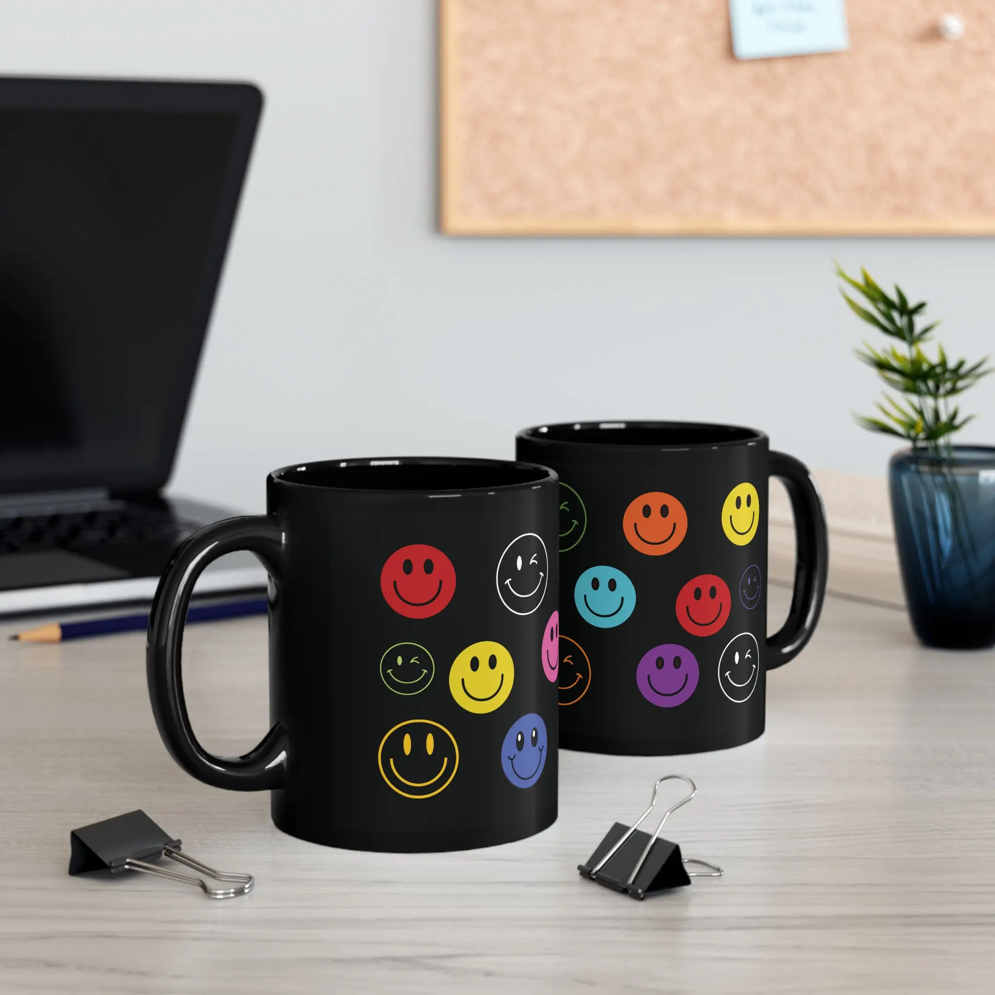Colorful Smiley Face Mug, Cheerful Coffee Cup, Fun Drinkware for All Occasions, Gift for Friends, Birthday Mug, Happy Vibes Ceramic Glossy