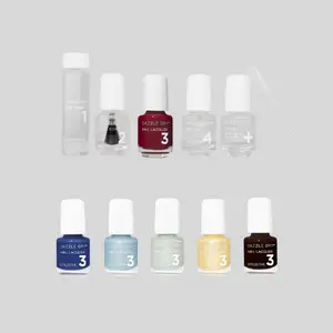 Dazzle Dry, Elevation Mini Flight & Fast Track Cherry, Fingernails & Toenails, Professional Nail Kit Set, Long-Wear Chip-Resistant, 10-Piece Bundle, 0.93 fl oz.