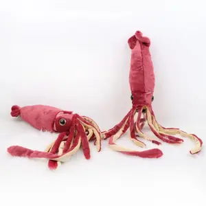 75cm Simulated Red Squid Plush Soft Stuffed Animal Toy Cute Cartoon Plush Toy Children's Playmates Kids Birthday Gifts Halloween
