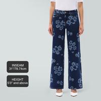 Dark Blue-Floral Print
