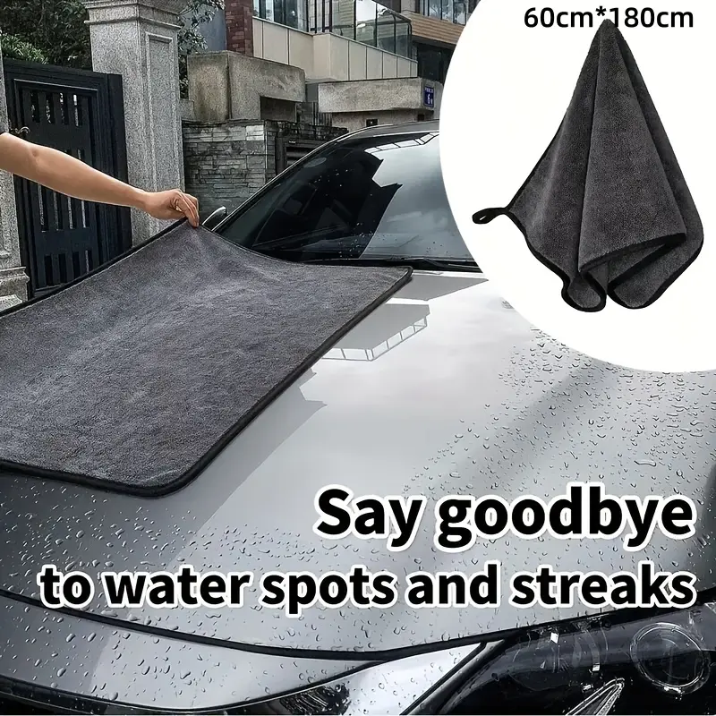 QIFOR Ultra-Absorbent Quick Dry Microfiber Towel Roll, 24x72 Inches Car Washing Accessory for Car Detailing with Twisted-Loop Weave