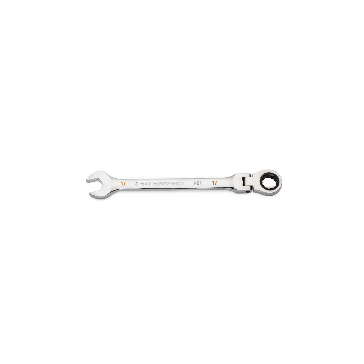 GearWrench KDT86717 17mm 90-Tooth Ratchet 12-Point Flexible Head Combination Wrench, Mechanic Equipment, Tools for Mechanics