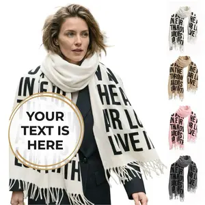 Personalized Custom Scarf with Name Photo or Message Soft Luxury Printed Perfect Gift for Women Men Birthday Anniversary Wedding Valentine’s Day Mother’s Day Christmas