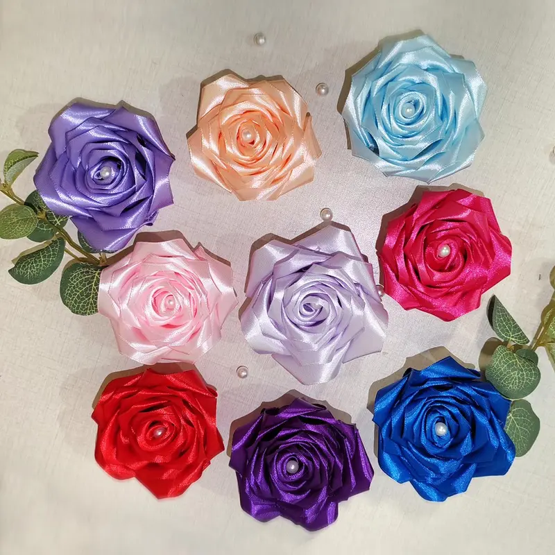 Artificial Rose Petals, 100pcs/set Handmade Silk Rose Petals, DIY Eternal Rose Permanent Bouquet Eternal Flower for Birthday Wedding Party Decor Decorative Faux Flower Diy Fake Flowers Artificial Flower Decorations, Diy Floral Decoration