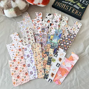 Cozy Halloween Clear Phone Case Insert - Custom Cardstock Skin for iPhone with Colorful Patterns and Versatile Design Personalized Cellphone Accessory Shockproof Protection Casing