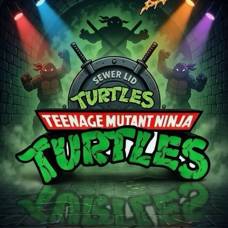 Teenage Mutant Ninja Turtles Light Up LED Sign - Perfect for Home Decor signs Illusion Lamp Dimmer Man Cave Customizable Lighting Options Playful Atmosphere
