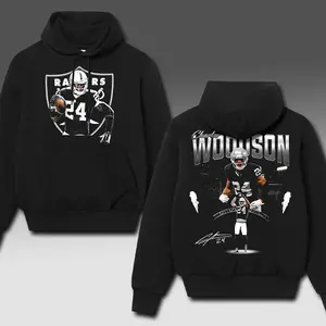 Charles Woodson Vintage Cotton Prenium Hoodie, National Raider Fans Apparel, The Black Team Game Day Outfits, American Football Graphic Shirt, Gift For Football Fans