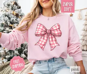 Coquette Bow Sweatshirt, Women's Sweatshirt, Bow Sweater