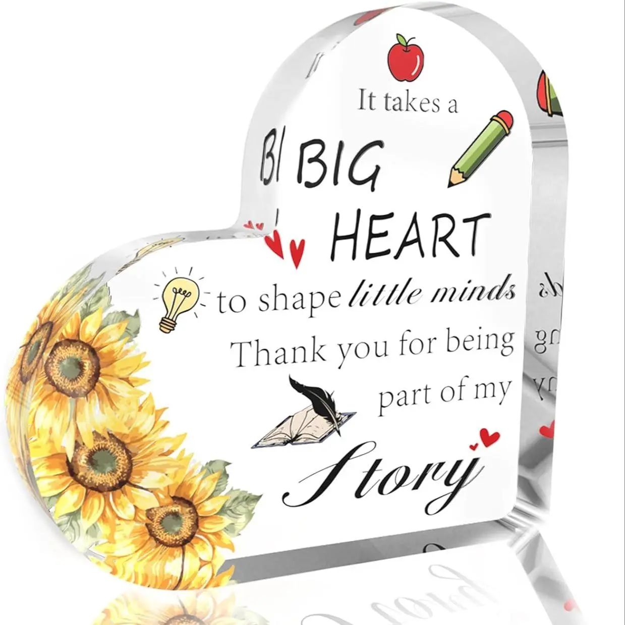 Teacher Gifts,Teacher Appreciation Gifts,Teacher Valentines Day Gifts,End Of Year Teacher Gifts,Acrylic Decor, Wall Decor Plaque, Home Decor,Teacher Retirement Gifts for Women,Teacher Christmas Gifts