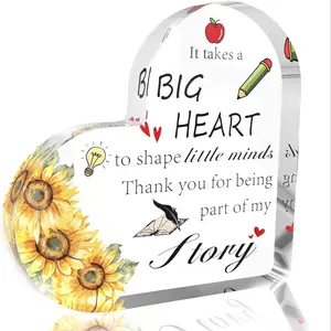 Teacher Gifts,Teacher Appreciation Gifts,Teacher Valentines Day Gifts,End Of Year Teacher Gifts,Acrylic Decor, Home Decor,Teacher Retirement Gifts for Women,Teacher Christmas Gifts