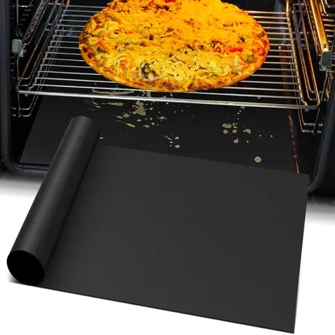 GJANSH Oven Liners for Bottom of Oven - Thick Heavy Duty 17” x 25” 2 Pack Non-Stick Reusable Mats - BPA & PFOA Free Protector for Electric, Gas, Microwave & BBQ Grill Liner - Easy Clean & Heat Resistant