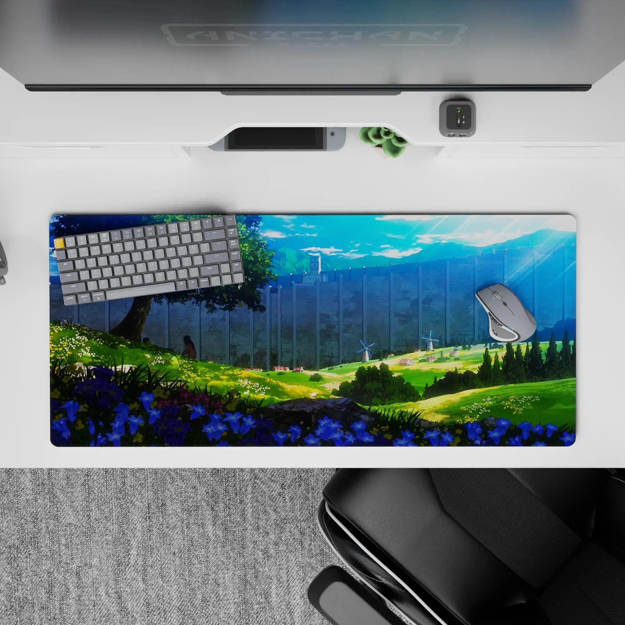 [SALE UP TO 30%]Attack on Titan - Anime Desk Mat - Serenity Titan Pause, Mouse Pad for Anime Fan, Gaming Desk Accessories, Large Computer Pad, Desk Decor