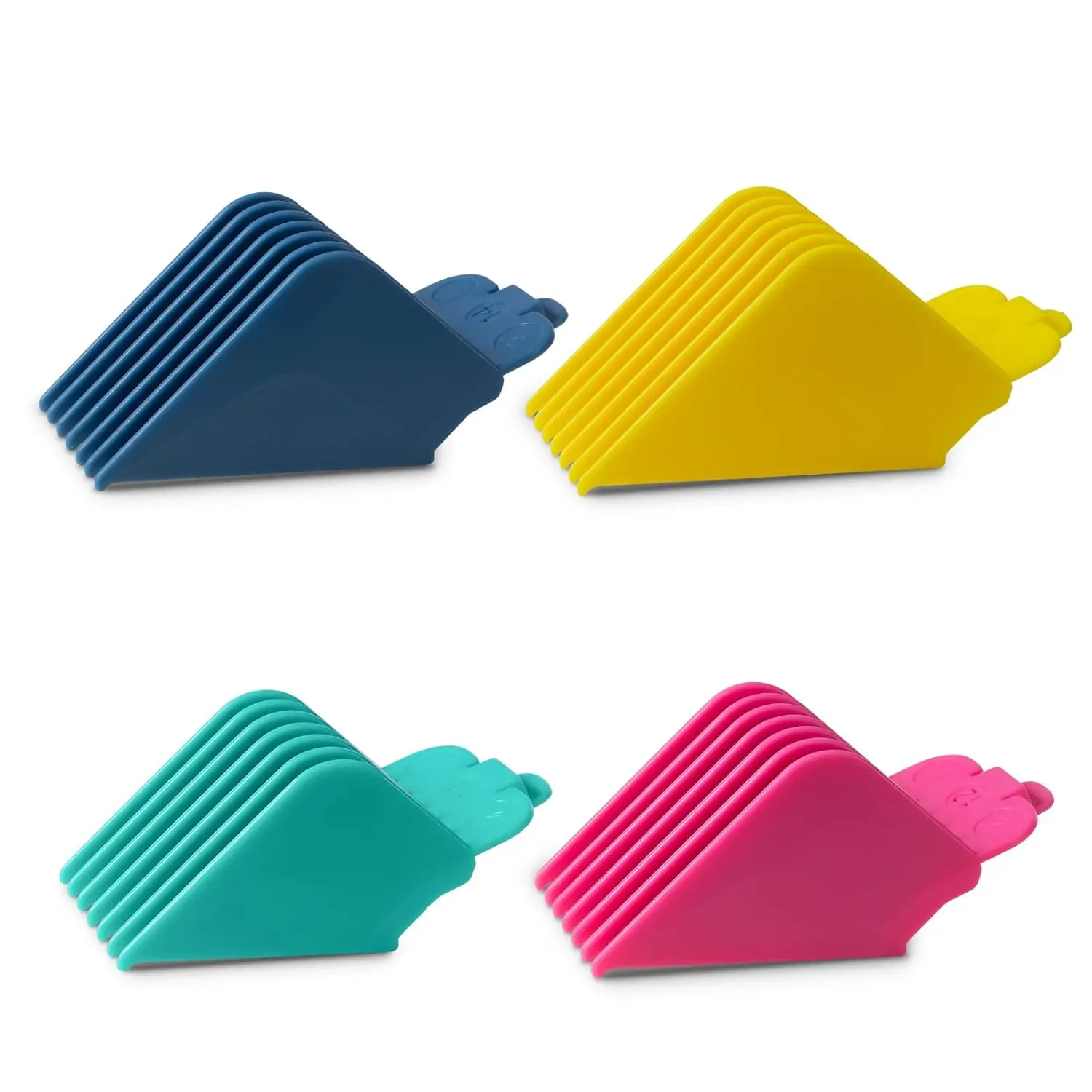 Professional Clipper Guard Set (Sizes 16, 14, 12, 10) – Color-Coded Attachment Combs | Compatible with Wahl Clippers | Precision Hair Cutting Guards (1.25”–2”)