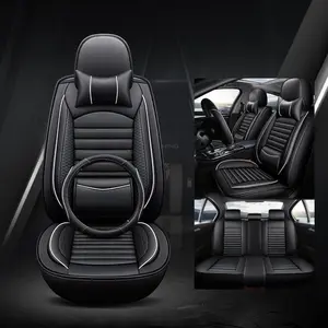 A must-have for revitalizing the interior of a 5-seater car! Full surround PU leather seat cover, fixed lumbar support, waterproof, stain resistant and wear-resistant, providing all-round protection for the seat, making your car always look new!
