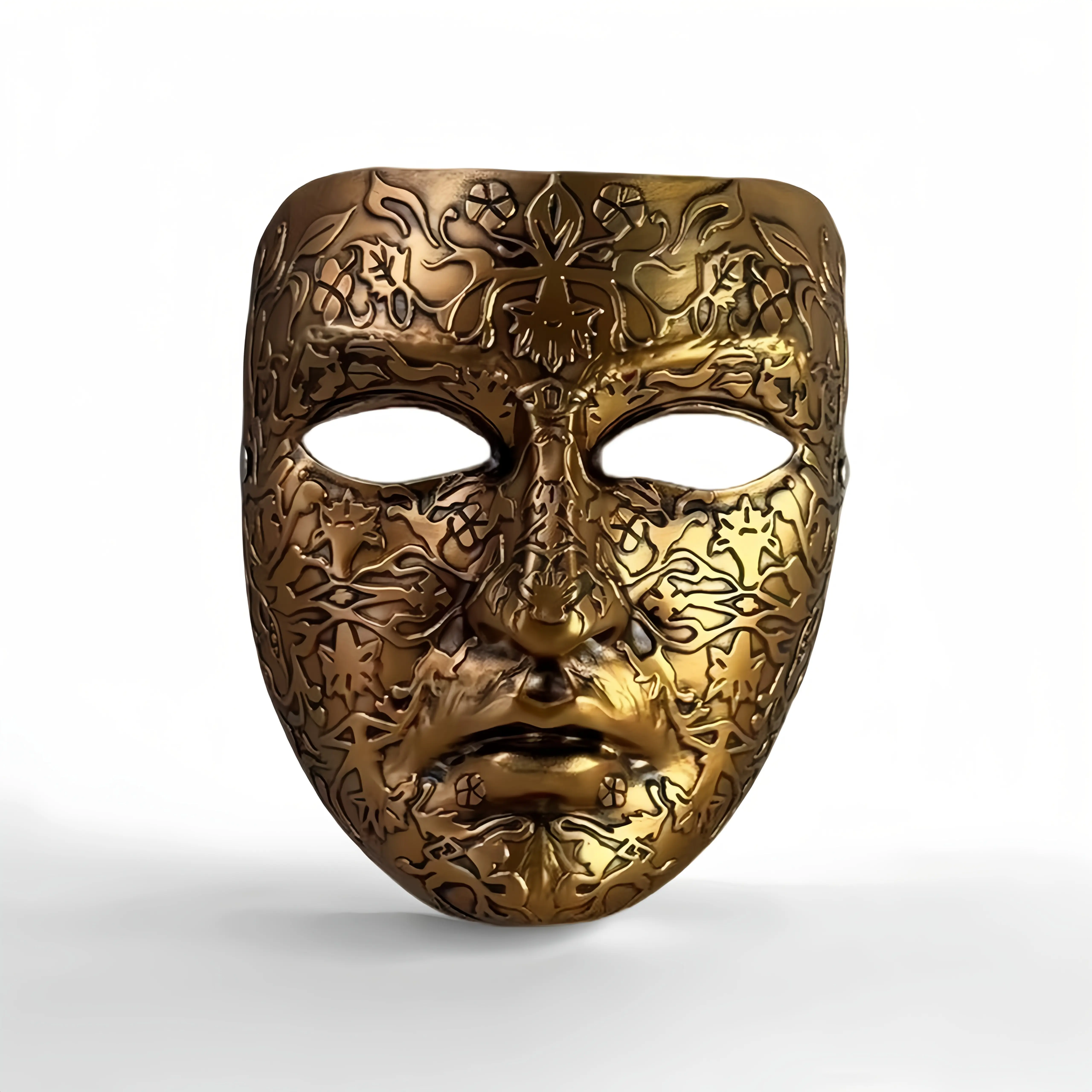 Adult Baldwin Masquerade Mask, Handmade Resin Craft Mask for Halloween Carnival Cosplay, Festive Party Supplies Accessory