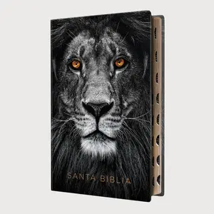 Biblia RVR60 Letra Grande León de Judá con Índice | Ultrafina Tamaño Manual Simil Piel