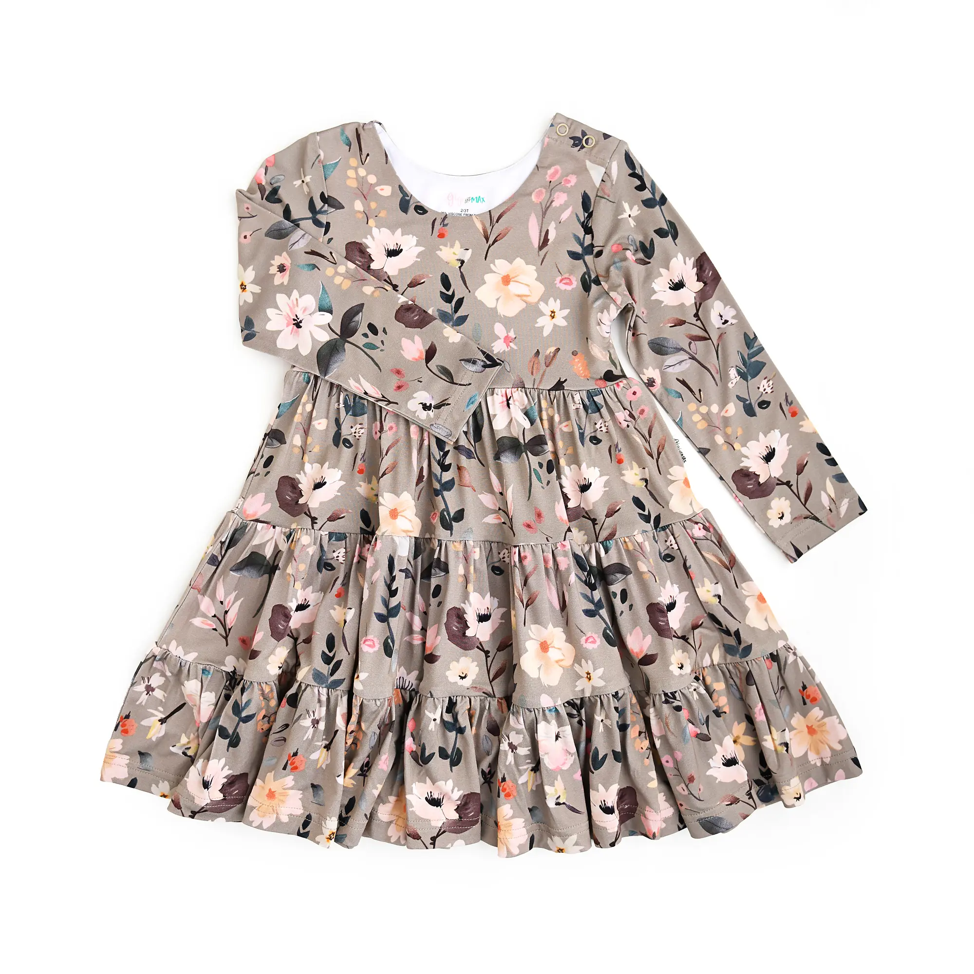 Tatum SWING DRESS for Girls - Soft Bamboo Viscose & Spandex - Tiered Skirt - Easy Snaps - True to Size - 12-18m to 6/7 - Perfect for Twirling