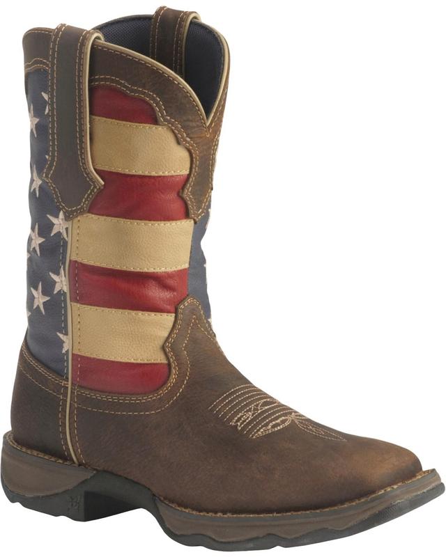 Durango Women's Lady Rebel American Flag Western Performance Boot Broad Square - Rd4414