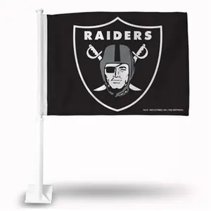 RicoIndustries  Raiders Shield Logo Car Flag - Black