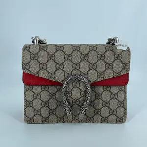Pre-owned GUCCI Canvas Crossbody Bags Red Dionysus Supreme Mini GG54Fei