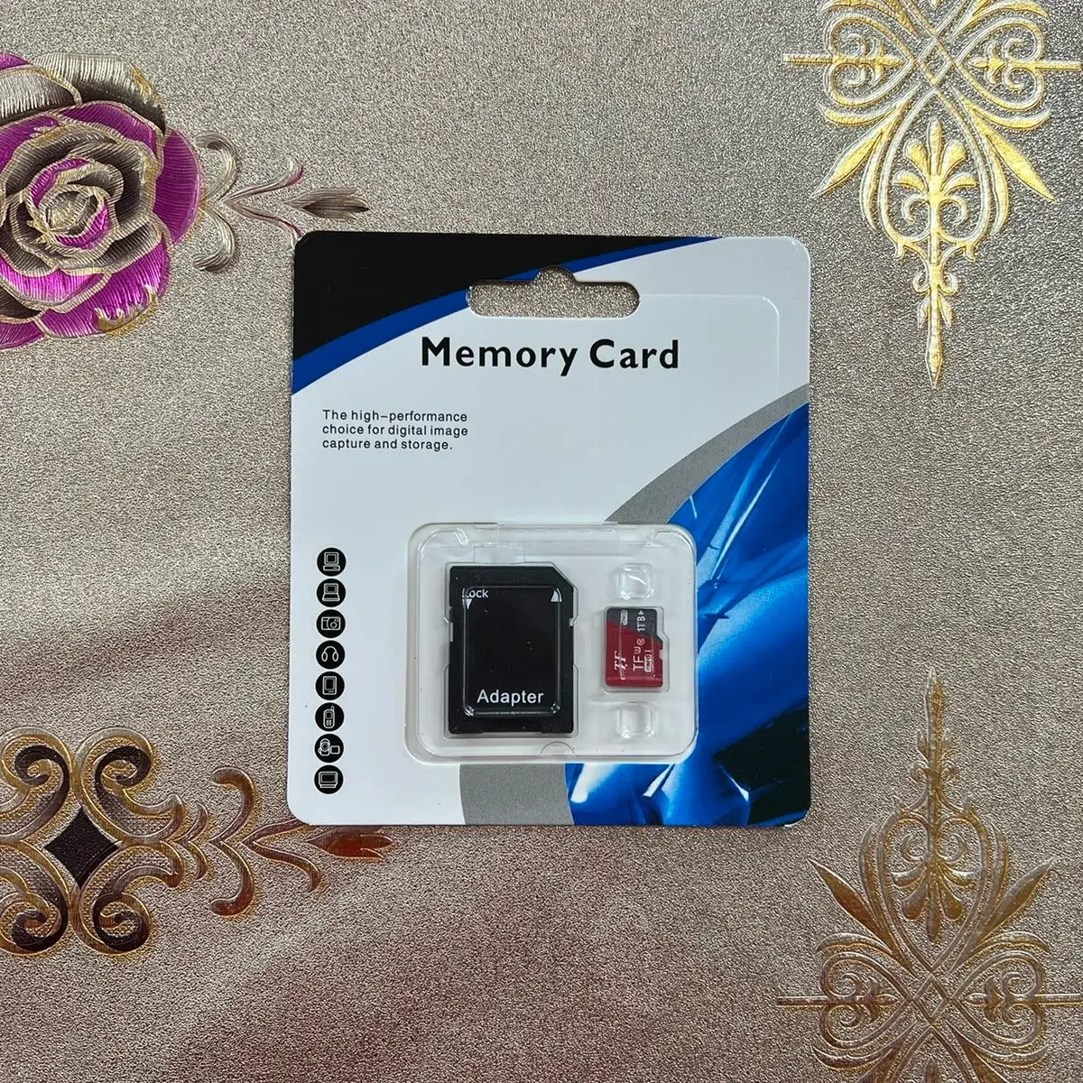 Universal SD Memory Card with 1 TB Storage, Micro TF Flash Memory Card with Adapter, Compatible with Smartphone, Tablet, Camera