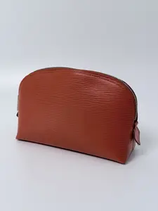 Pre-owned Louis Vuitton leather Small Leather Goods Epi Cosmetic Pouch PM Orange ZS017LV