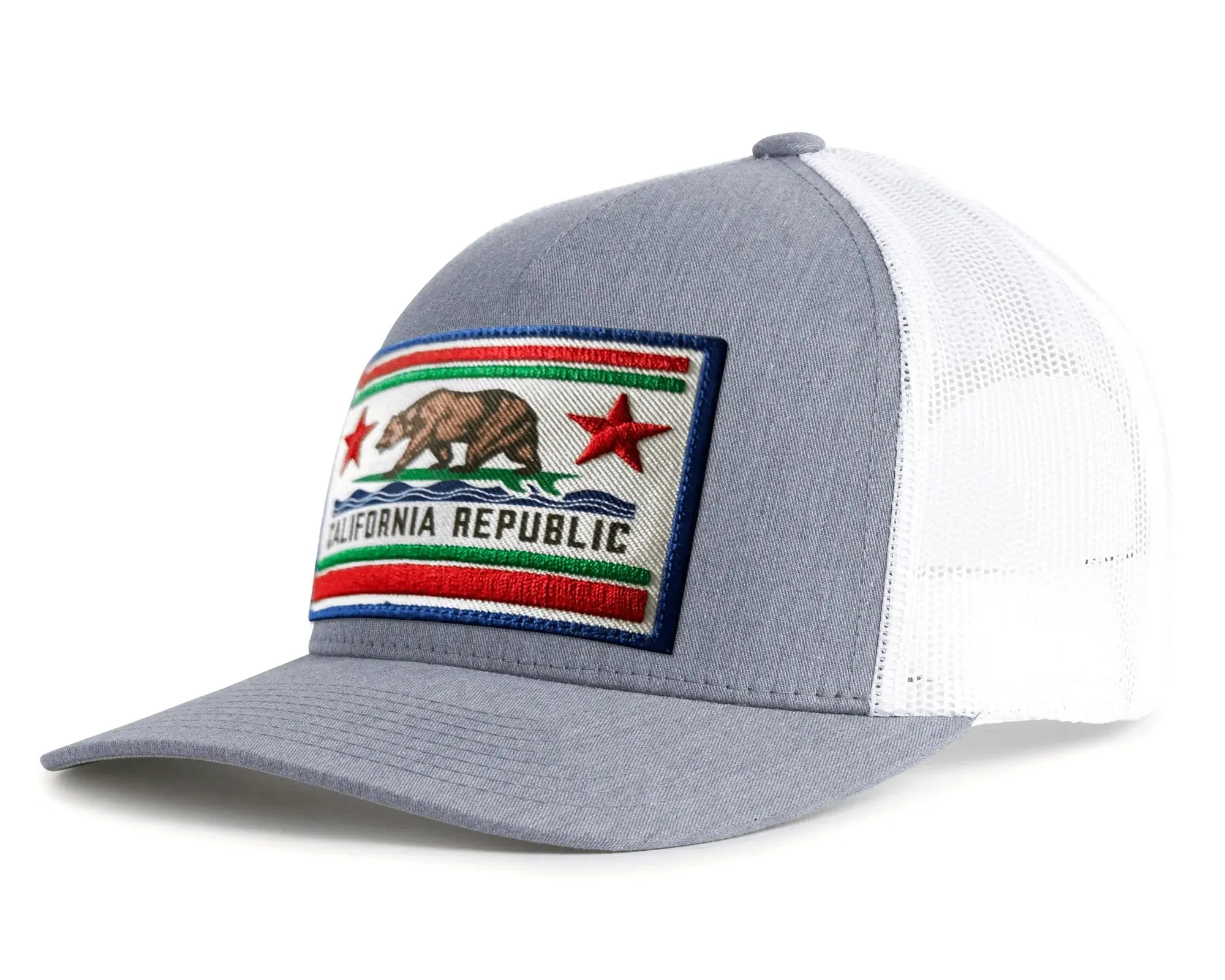 CALIFORNIA BEAR 5-Panel Snapback Grey