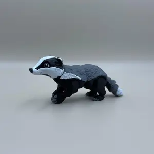 3D Print Badger Figurine - Premium PLA Filament Crafted with Precision for Collectors and Fans - Intricate Details & Subtle Layer Lines - Perfect for Display
