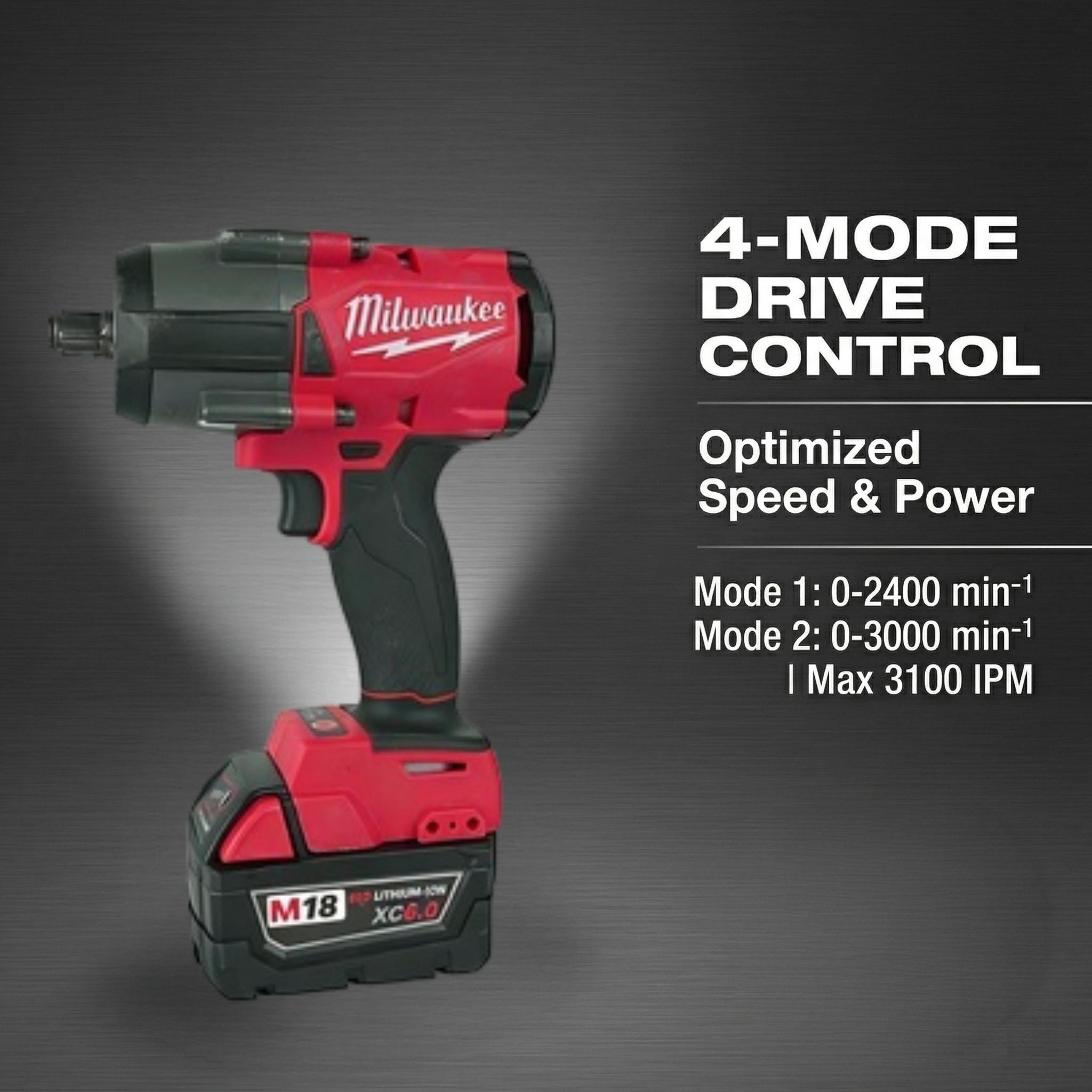 Milwaukee M18 FMTIWF12 18V Impact Wrench, 1000Nm Torque for Heavy-Duty Automotive Repair tool kit set Cordless Drill Household Multi-Function Electrician machine power diy heavy duty great gift workshop use work