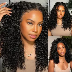[Under $100] Megalook Deep Curly/Water Wave 13x6 Glueless Transparent Lace Front Wigs Pre-everything Tiny Knots Natural Hairline Beginner Friendly  #TikTokShopBlackFriday