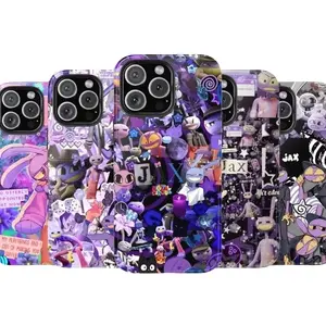 Jax The Digital Circus Phone Case - Colorful Cartoon Design - Compatible with iPhone X, 11, 12, 13, 14, 15, 16, 17 & Samsung