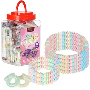Fresh Finest Novelty Candy Mix - 54-Count Bulk Candy in a Jar. Includes 18 Candy Bracelets, 18 Candy Necklaces, and 18 Candy Rings, Individually Wrapped.