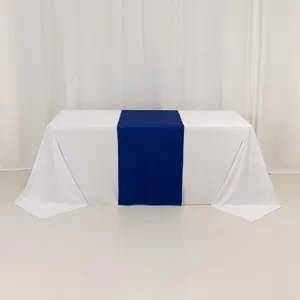 Scuba Polyester Wide Table Runner 24"x72" Royal Blue - Wrinkle-Free Table Linen