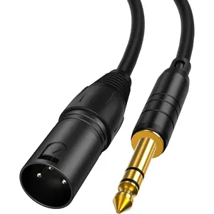 1/4" to XLR 3ft,6.35mm TRS to XLR Microphone Cord,Balanced Quarter inch TRS Plug to 3-pin XL R, 1/4 Inch X LR Mic Patch Cable