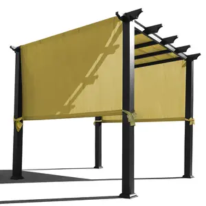 Waterproof Pergola Shade Cover Replacement Canopy with Rod Pockets – Sand