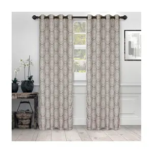 Superior Eminence Jacquard Grommet Curtain 2 Panels, 52 x 63