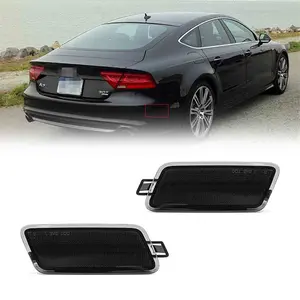 Smoked Lens Rear Side Marker Lights Housings For Audi A7 S7 RS7 Quattro 2012 2013 2014 2015 2016 2017 2018 Replace OEM 4G8945071 4G8945072 4G8945128 4G8945127
