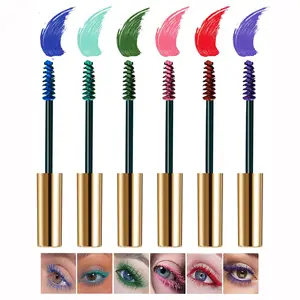 Fiber Lash Mascara - 6 Vibrant Colors Waterproof Long-Lasting 3D Fiber Lash Set for All Eye Colors & Skin Tones Ideal for Daily Wear Clubbing Parties