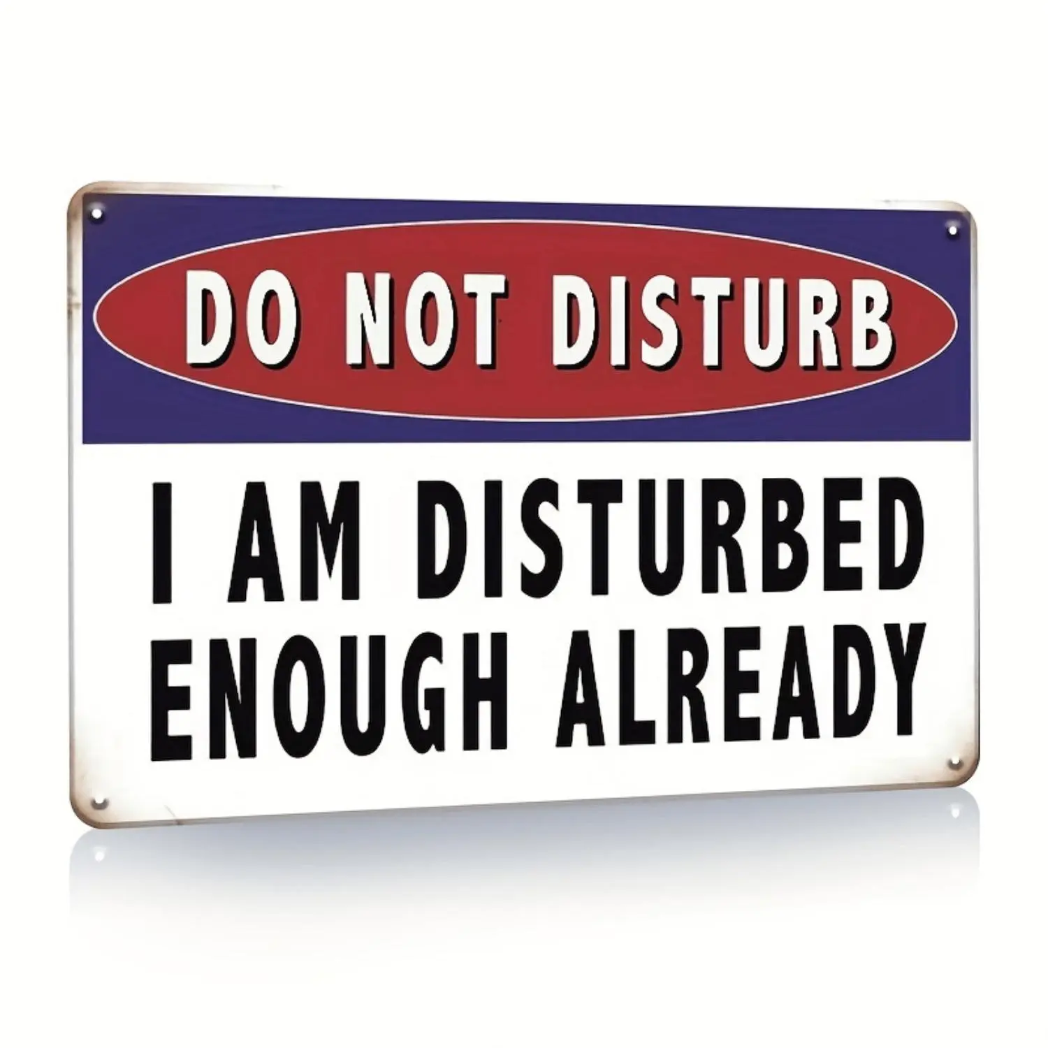 1pc, Do Not Disturb Warning Tin Signs, Metal Plaque Wall Art Decor, Yard Decor, Home Decor, Bar Decor, Cafe Decor, Garage Decor, Wall Decor, Water-proof, Dust-proof, 8x12 Inches