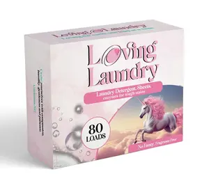 Loving Laundry Detergent Sheets No Fancy - Hypoallergenic, Ultra Concentrated, Travel & Space Use, Two Stain Fighting Enzymes, Eco-Friendly & Sustainable