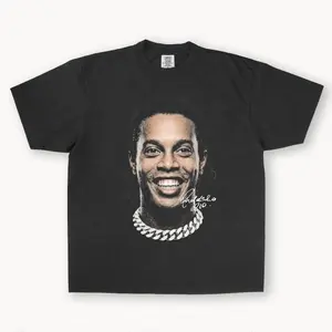 Ronaldinho Graphic Tee, Soccer Autographed Streetwear Shirt, Premium Cotton Unisex T-Shirt, Fan Gear, Game Day Shirt, Gift for Him