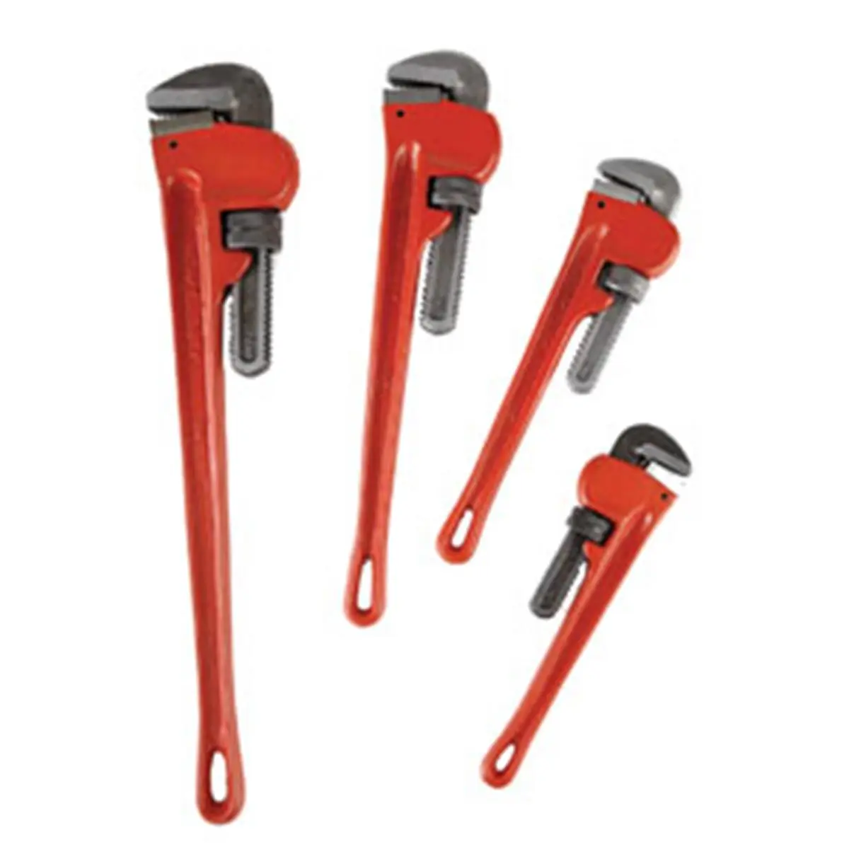 212 MAIN 4-Piece Heavy-Duty Chrome Moly Pipe Wrench Set, Drop-Forged Heat-Treated Hand Tool for Plumbing, Hardware Tasks
