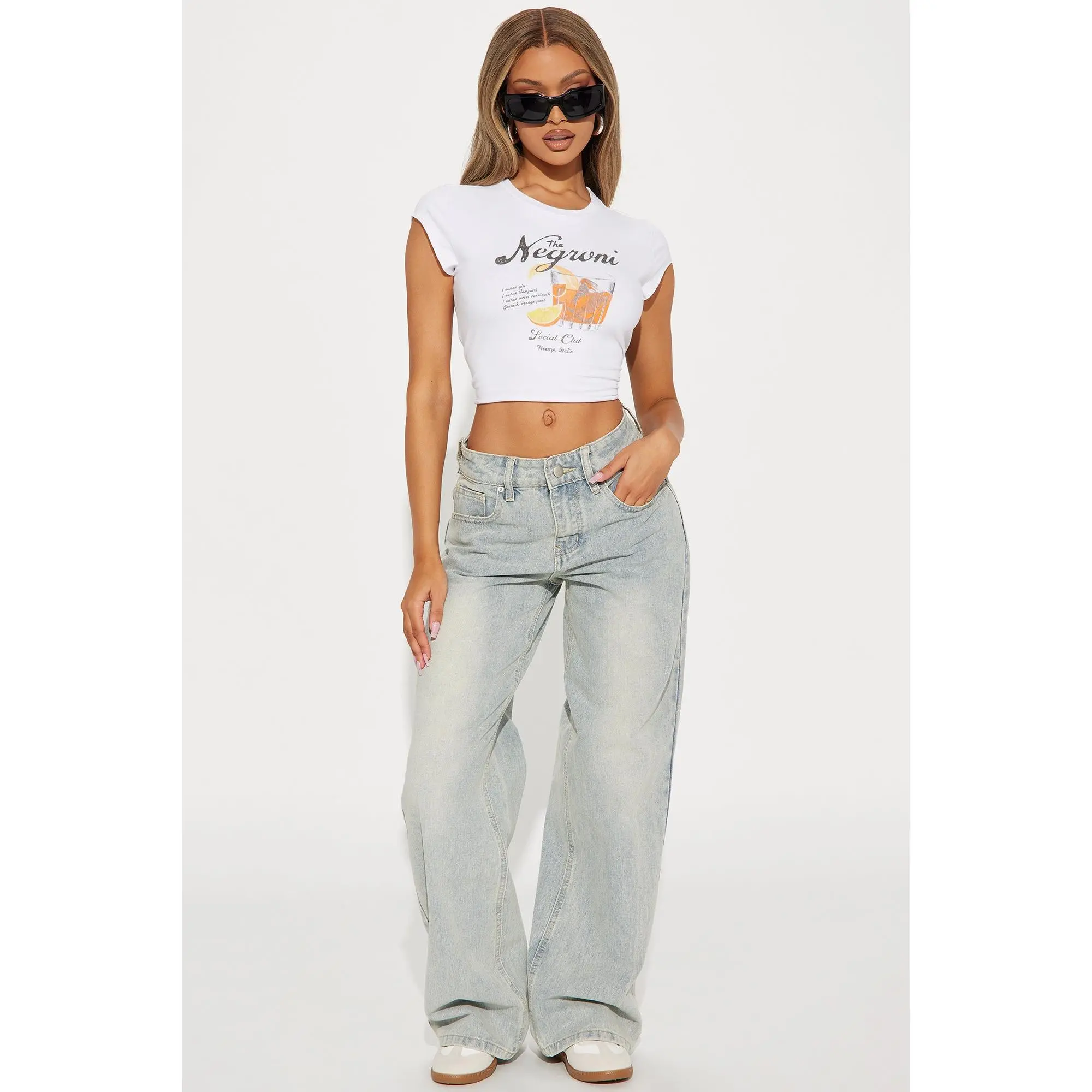 Peace Of Mind Tinted Baggy Jeans - Light Wash Peace Of Mind Tinted Baggy Jeans - Light Wash